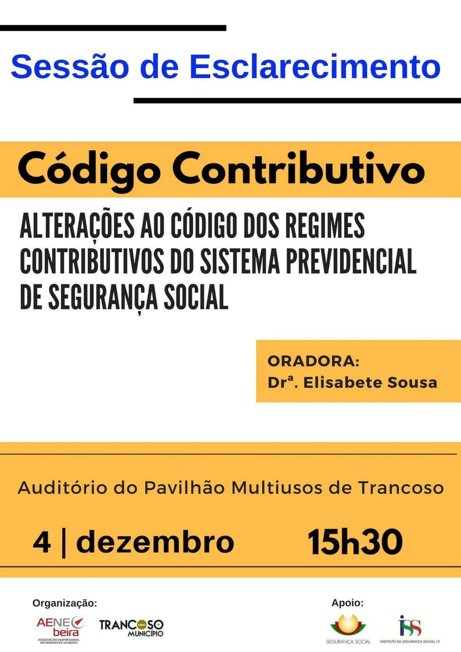 Sessão de Esclarecimento – Código Contributivo